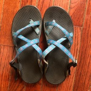 Blue Chaco Slides